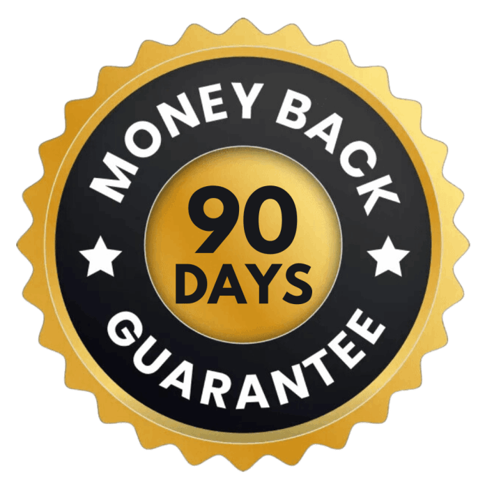 Synadentix 90-day money back guarantee seal